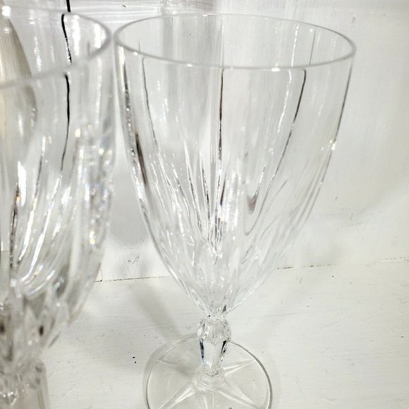 Pair Mikasa Icicles Water Goblet & Ice Tea Glass mixed set - Picture 5 of 8